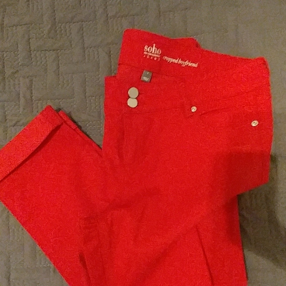 Red Boyfriend Jeans